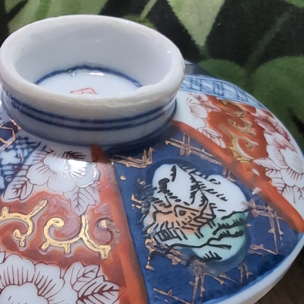 Antique Japanese Rice Bowl With Lid *BINJ - Picture 6 of 13